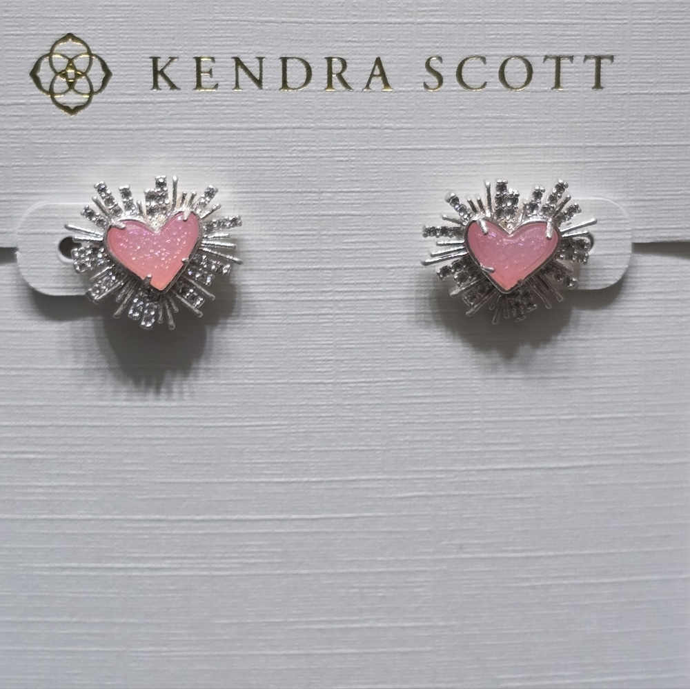 Dolly Parton X Kendra Scott Ari Heart Silver Heart Earrings